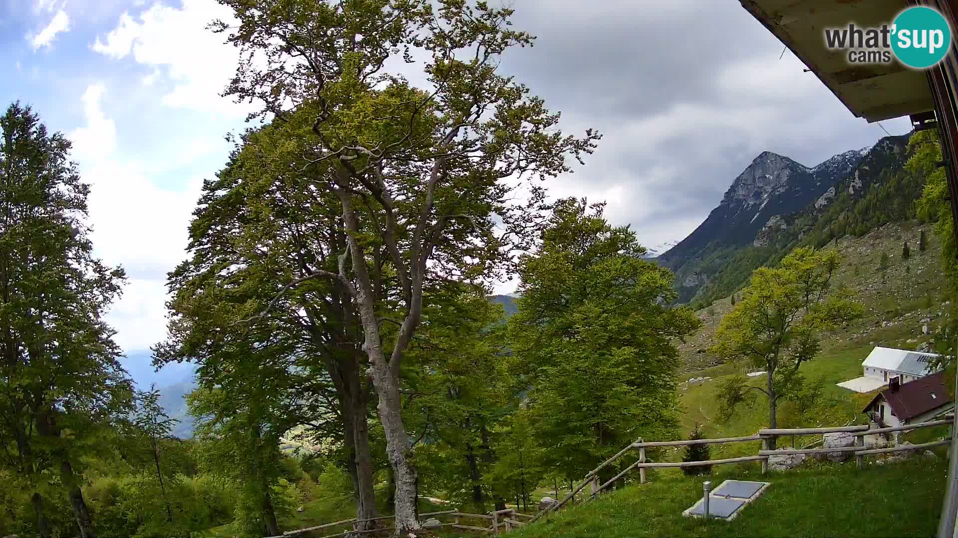 Planina Razor Mountain Hut live cam (1315) | view to Tolminski Migovec