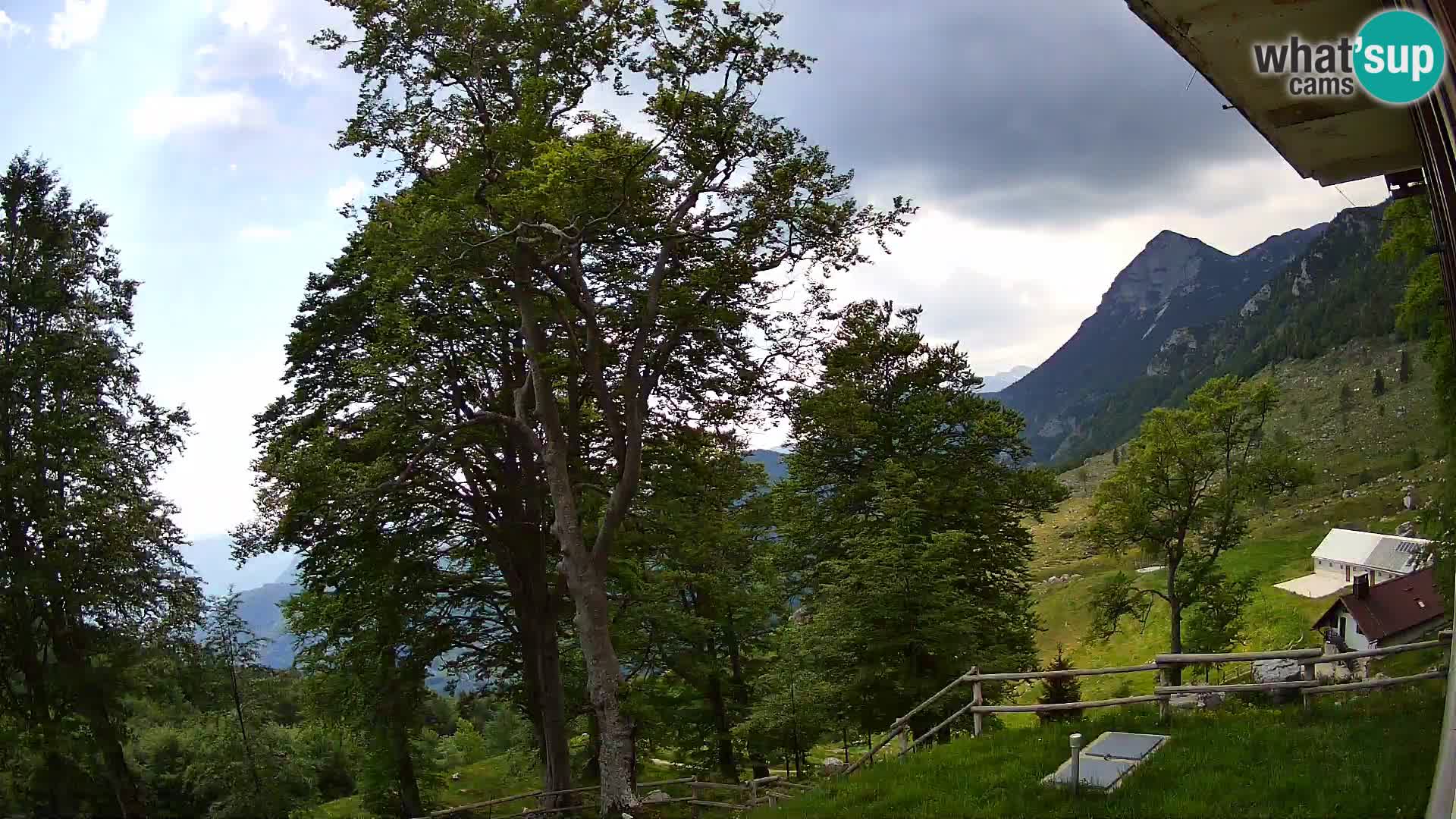 Planina Razor Mountain Hut live cam (1315) | view to Tolminski Migovec