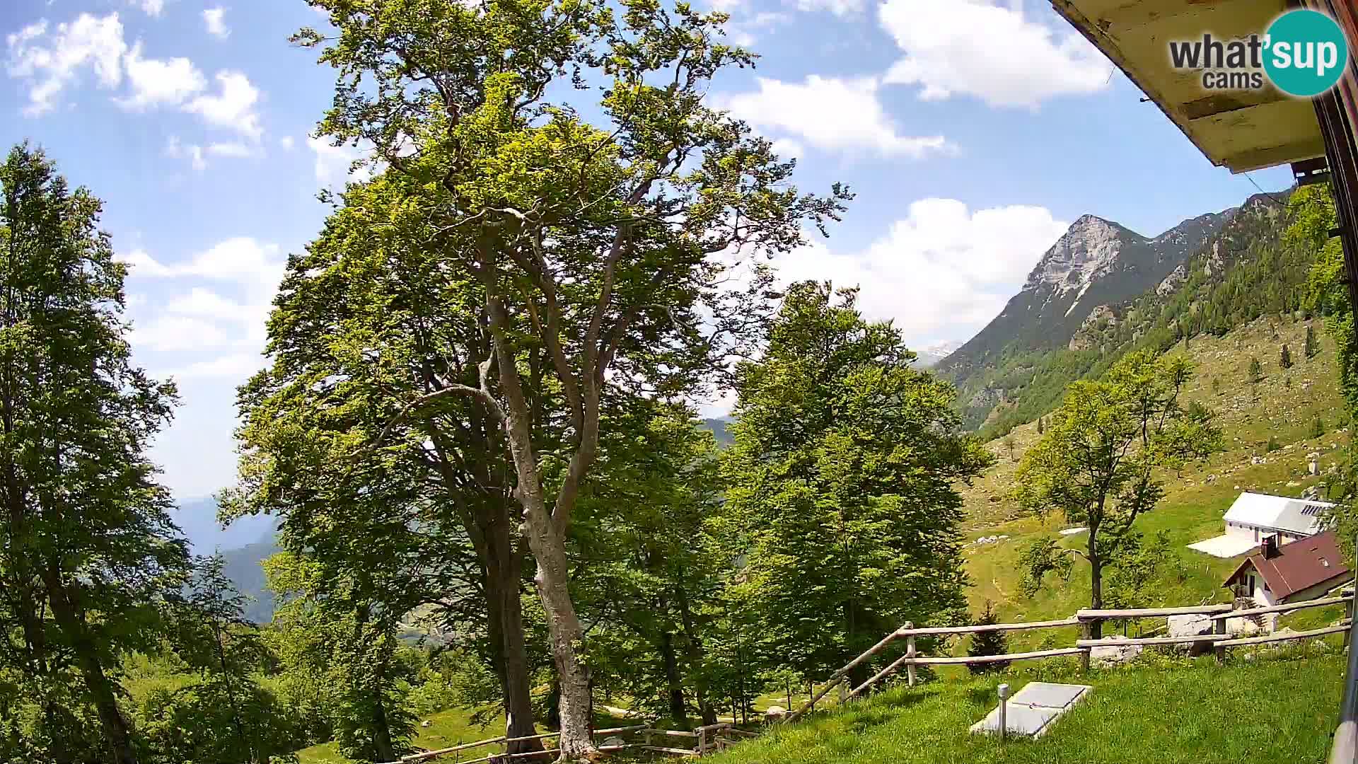 Refuge de la montagne Planina Razor caméra en direct (1315) | vue sur Tolminski Migovec