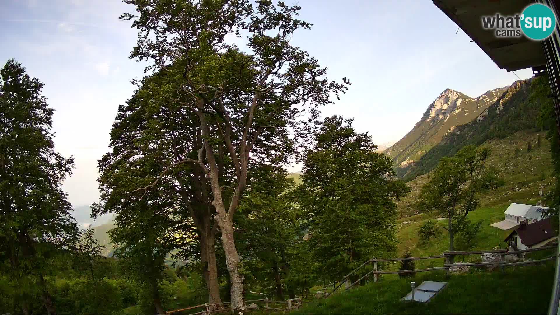 Planina Razor Mountain Hut live cam (1315) | view to Tolminski Migovec