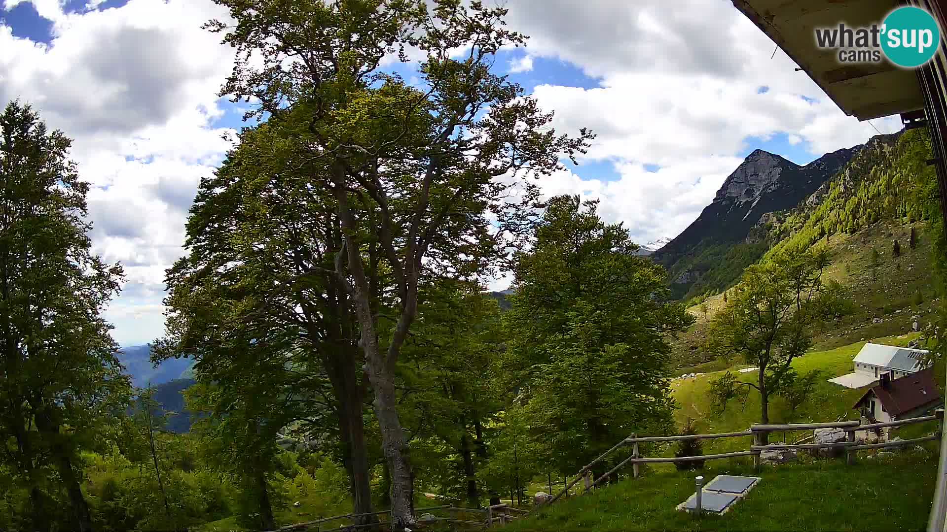 Refuge de la montagne Planina Razor caméra en direct (1315) | vue sur Tolminski Migovec