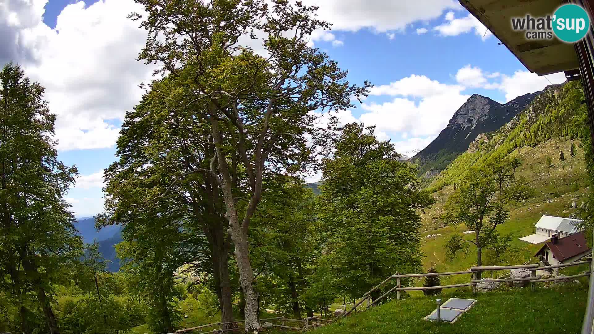 Planina Razor Mountain Hut live cam (1315) | view to Tolminski Migovec