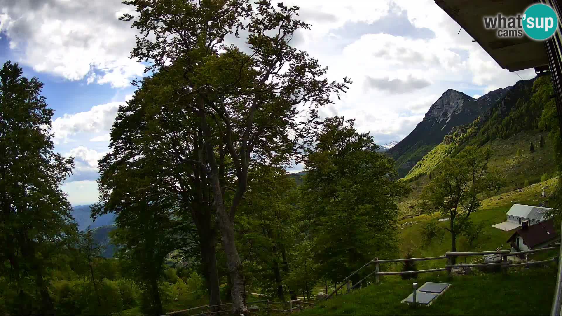 Planina Razor Mountain Hut live cam (1315) | view to Tolminski Migovec