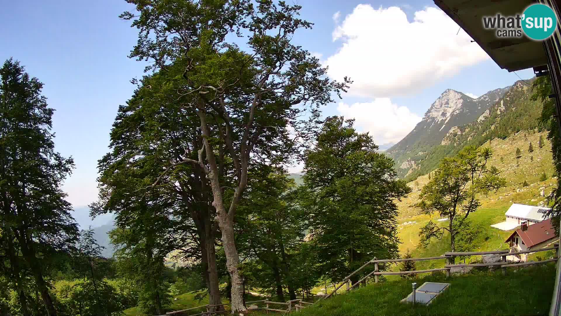 Planina Razor Mountain Hut live cam (1315) | view to Tolminski Migovec