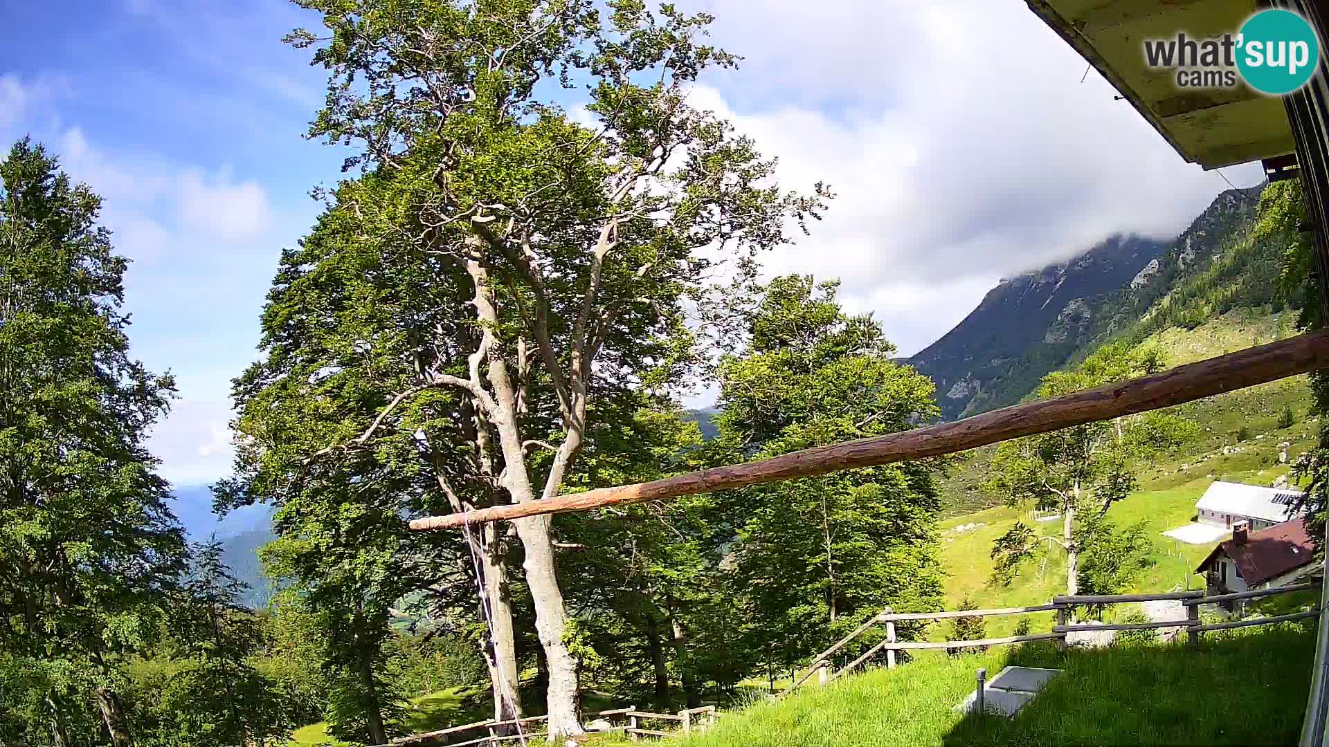 Refuge de la montagne Planina Razor caméra en direct (1315) | vue sur Tolminski Migovec
