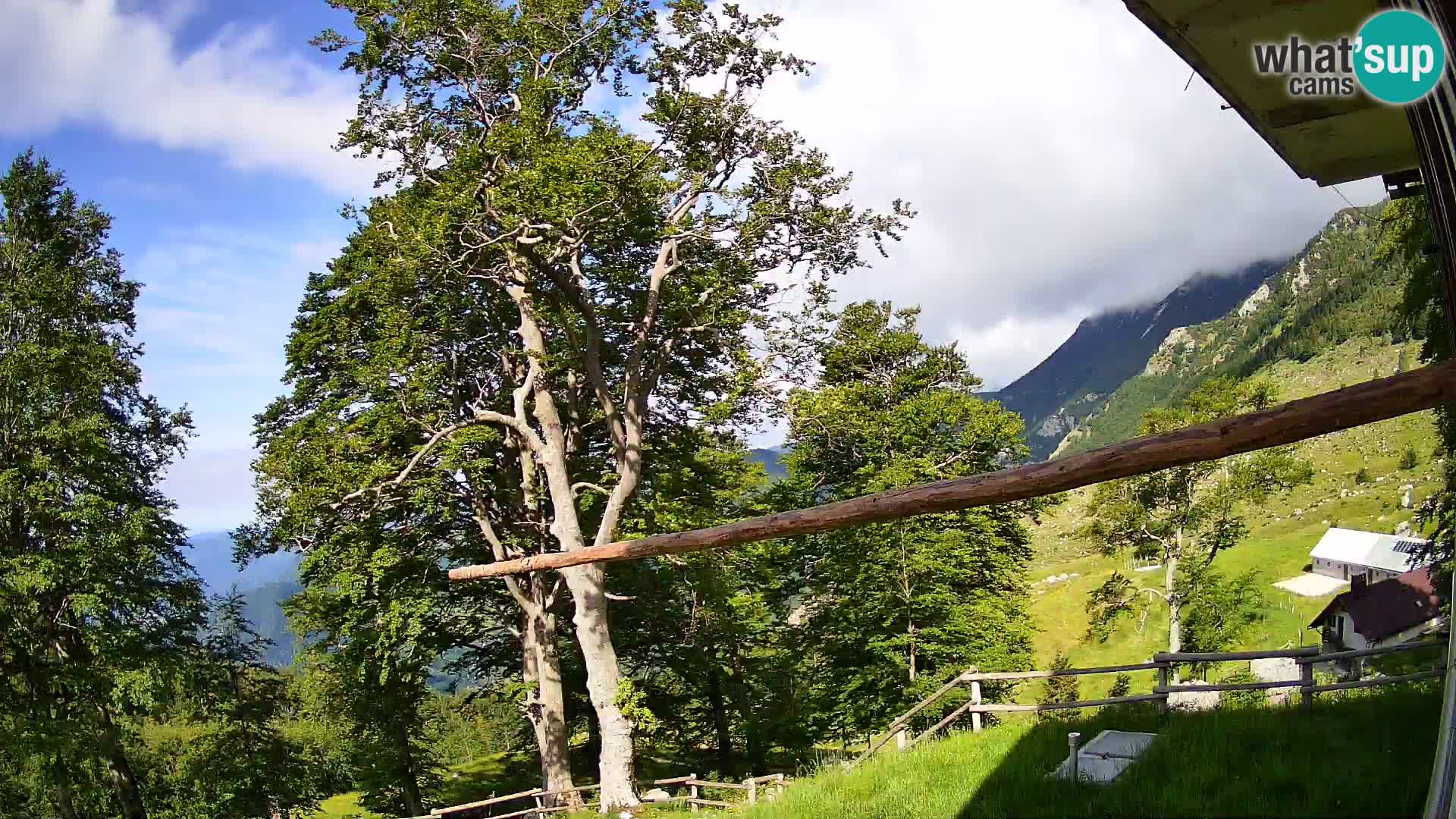 Refuge de la montagne Planina Razor caméra en direct (1315) | vue sur Tolminski Migovec