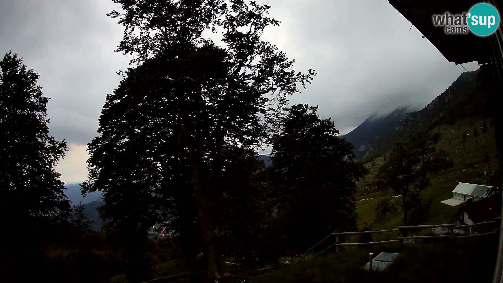 Baita di montagna Planina Razor webcam (1315) | vista su Tolminski Migovec