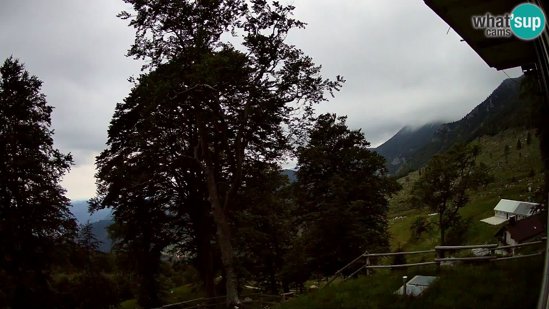 Refuge de la montagne Planina Razor caméra en direct (1315) | vue sur Tolminski Migovec