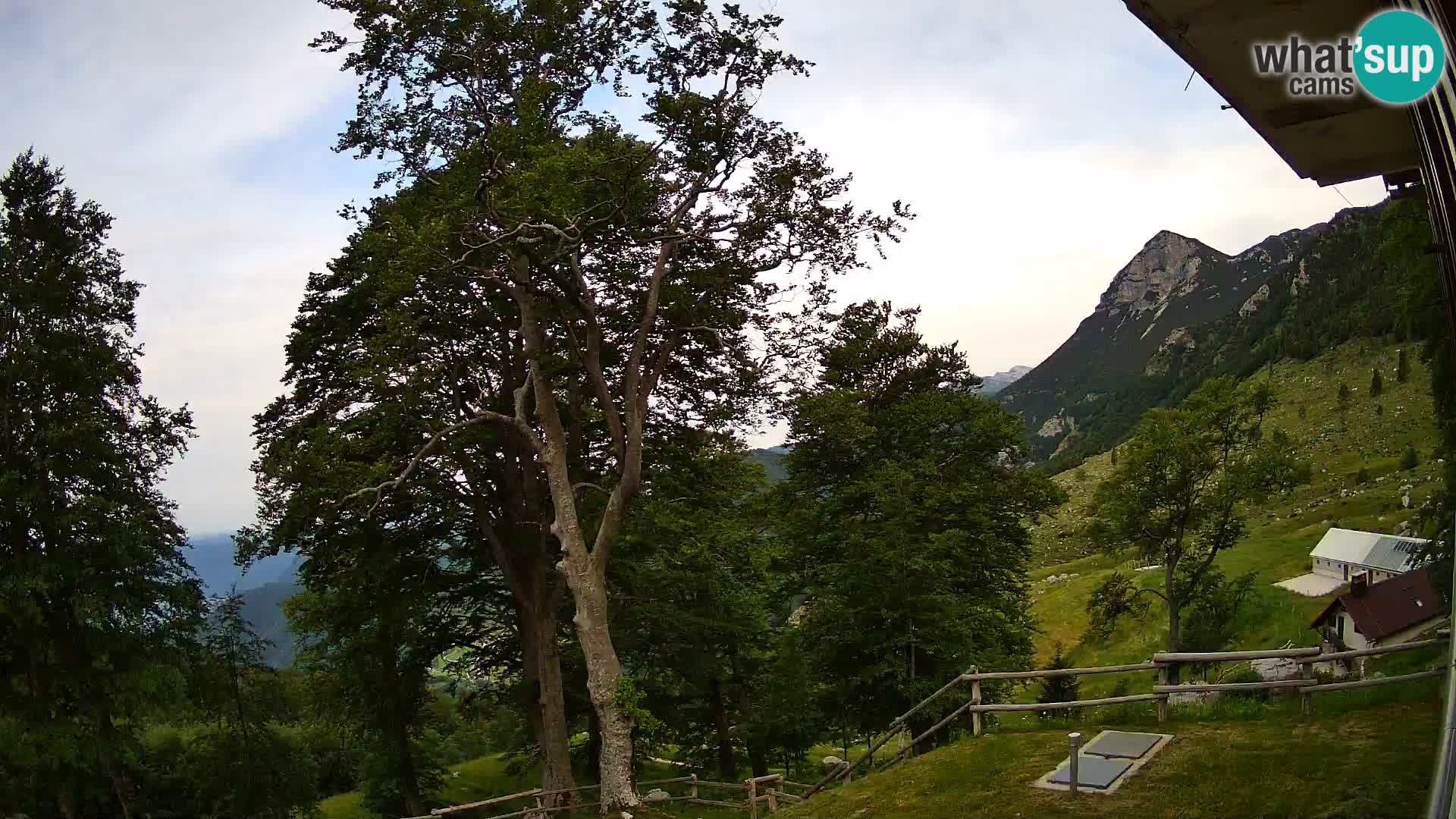 Refuge de la montagne Planina Razor caméra en direct (1315) | vue sur Tolminski Migovec