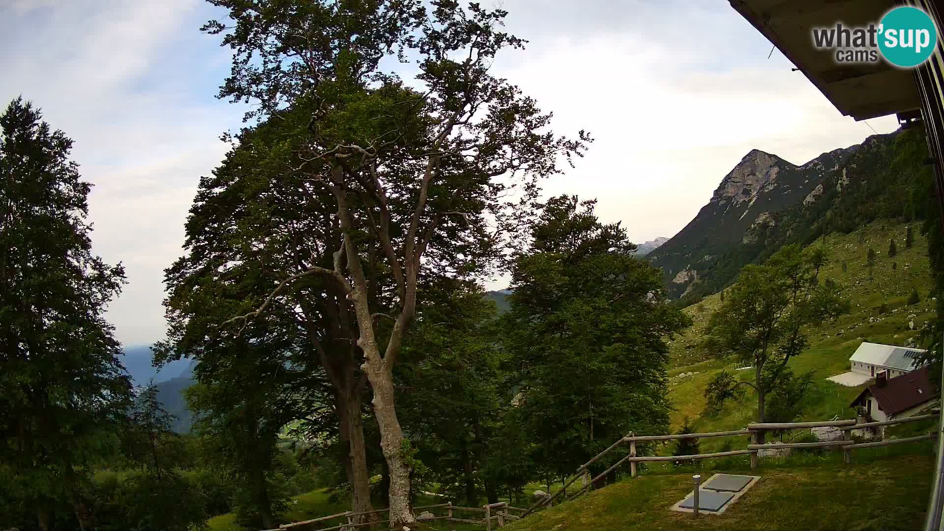 Refuge de la montagne Planina Razor caméra en direct (1315) | vue sur Tolminski Migovec