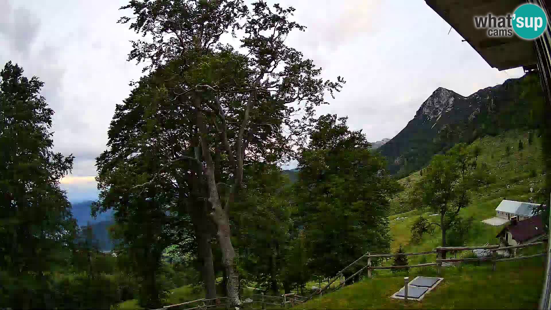 Planina Razor Mountain Hut live cam (1315) | view to Tolminski Migovec