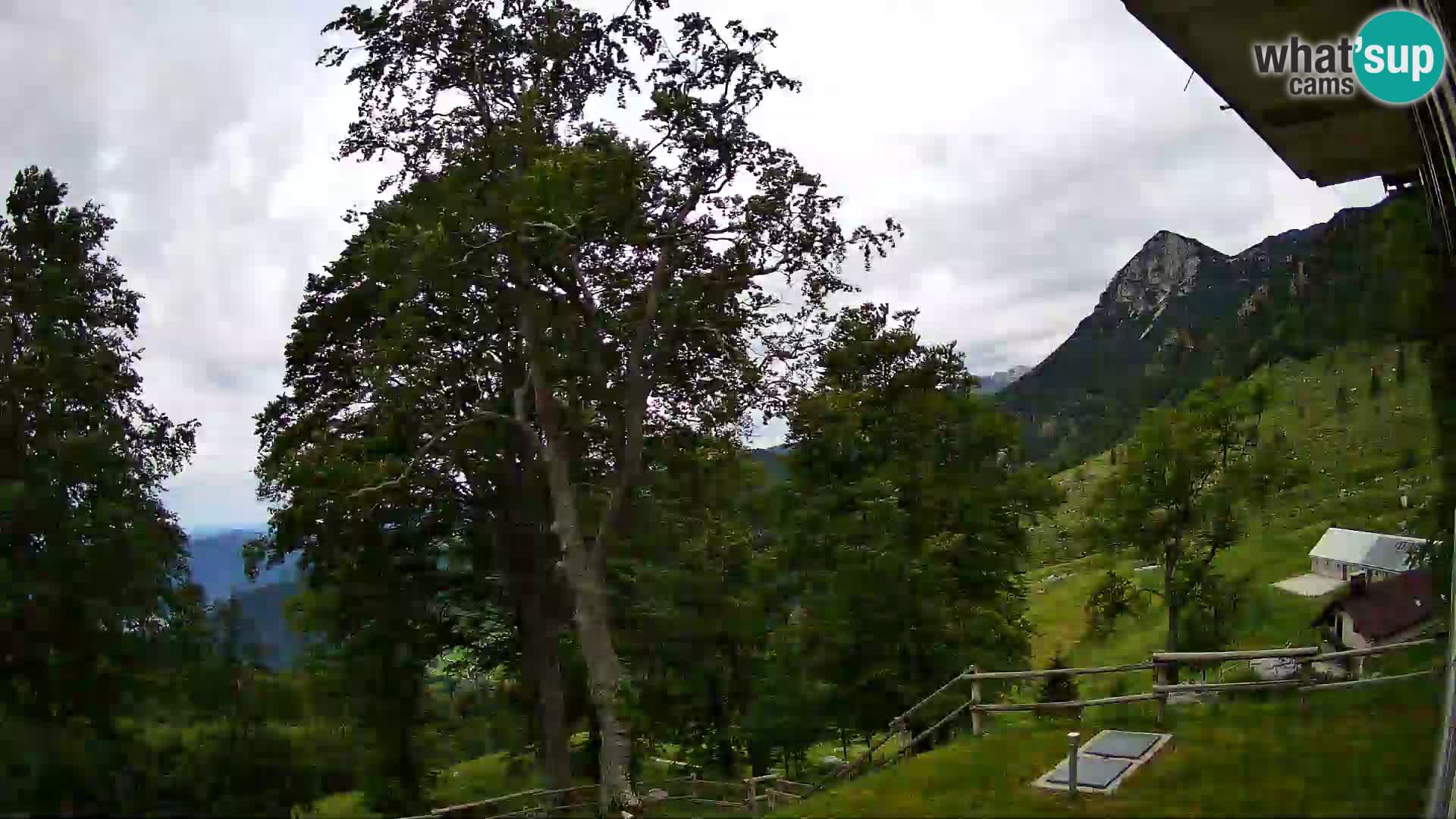 Refuge de la montagne Planina Razor caméra en direct (1315) | vue sur Tolminski Migovec