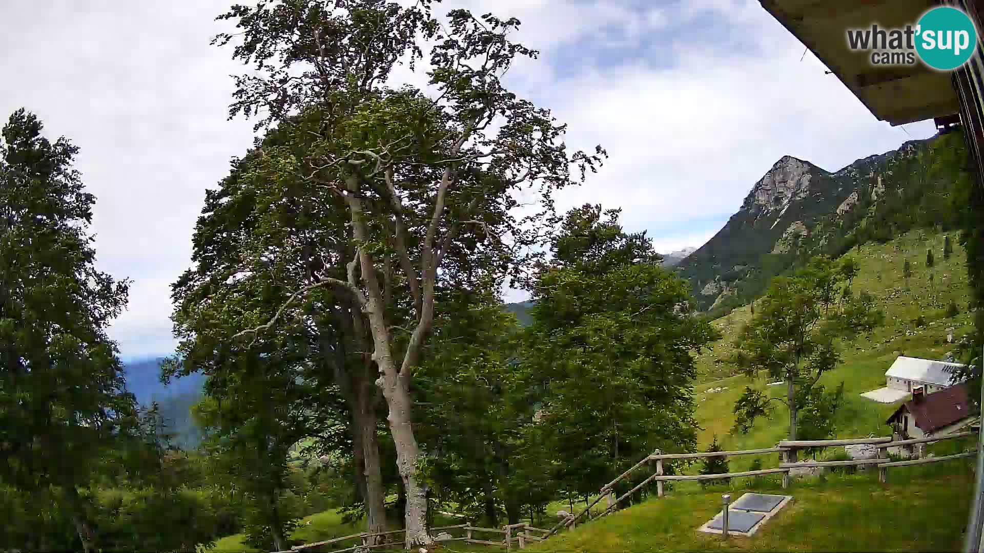 Refuge de la montagne Planina Razor caméra en direct (1315) | vue sur Tolminski Migovec