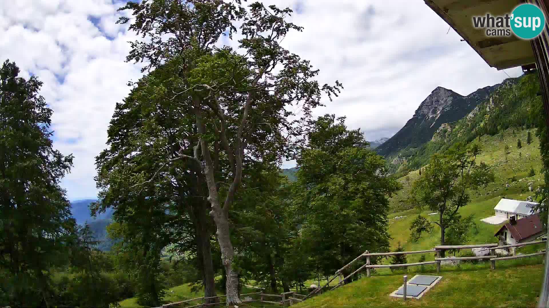 Refuge de la montagne Planina Razor caméra en direct (1315) | vue sur Tolminski Migovec