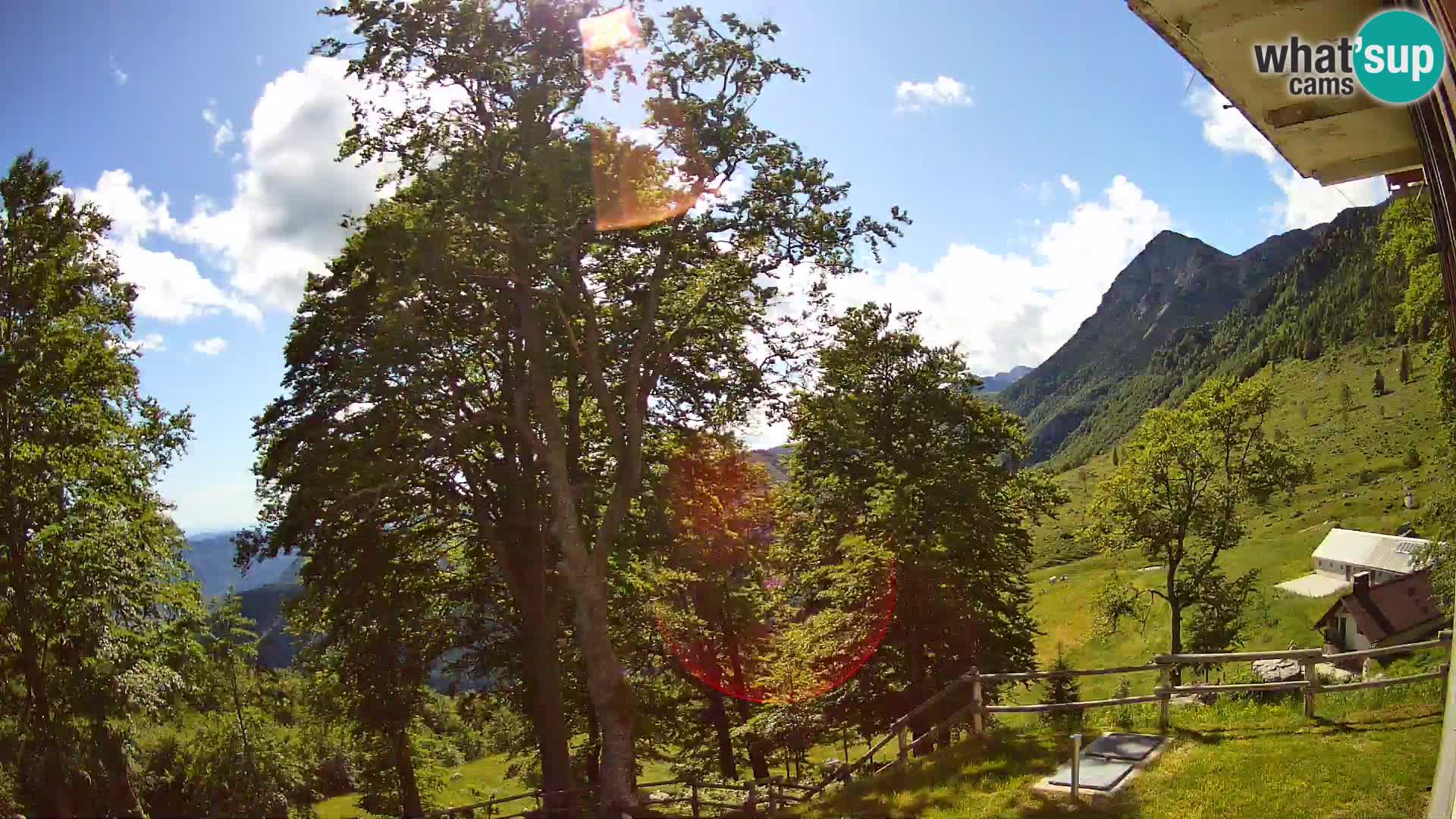 Planina Razor Mountain Hut live cam (1315) | view to Tolminski Migovec