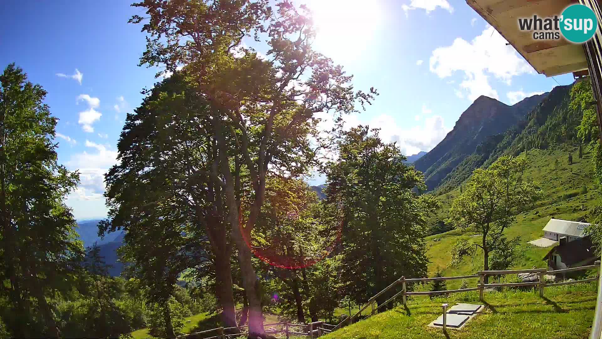 Refuge de la montagne Planina Razor caméra en direct (1315) | vue sur Tolminski Migovec
