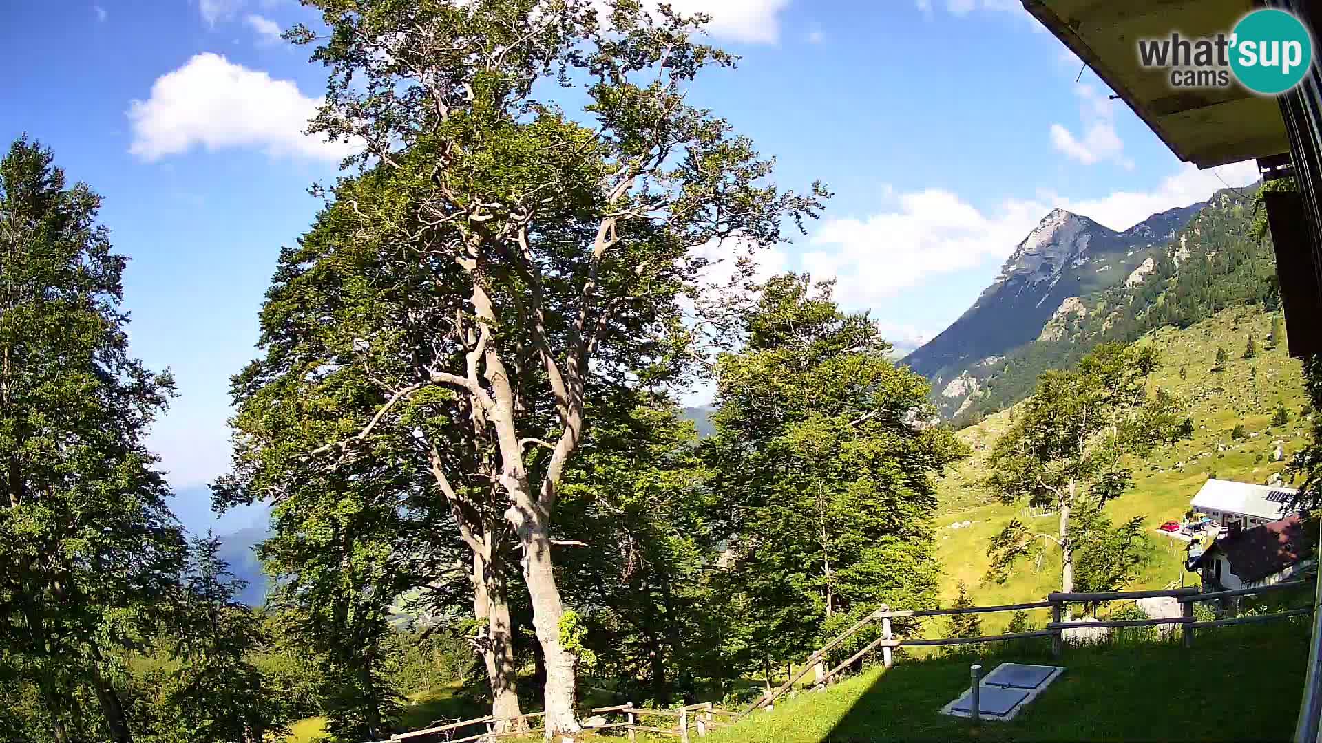 Planina Razor Mountain Hut live cam (1315) | view to Tolminski Migovec