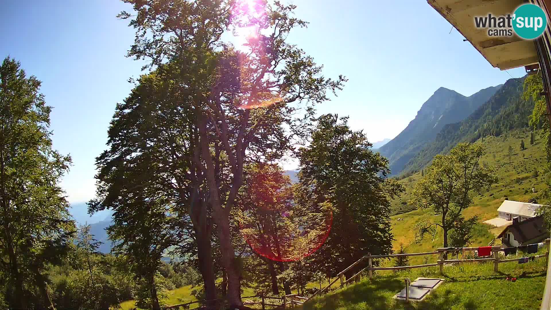 Planina Razor Mountain Hut live cam (1315) | view to Tolminski Migovec