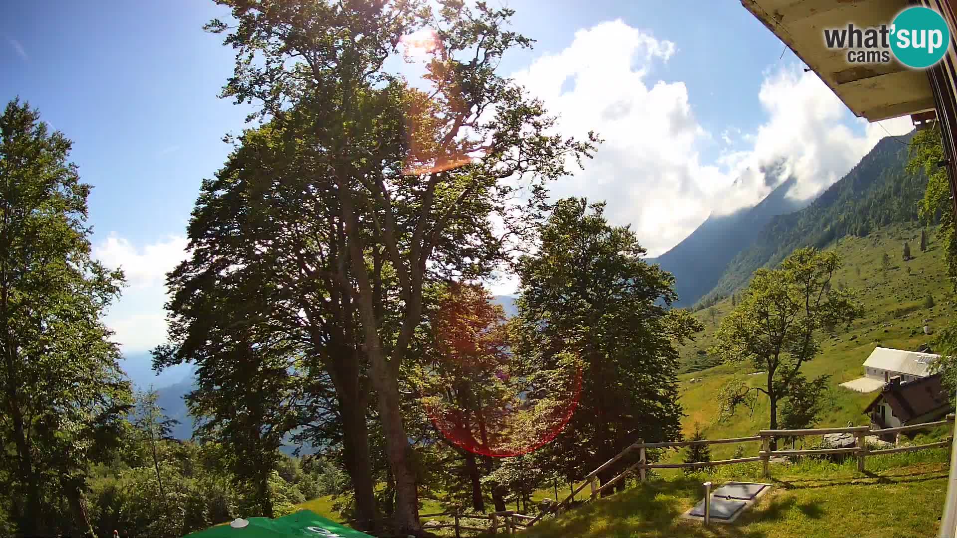 Planina Razor Mountain Hut live cam (1315) | view to Tolminski Migovec