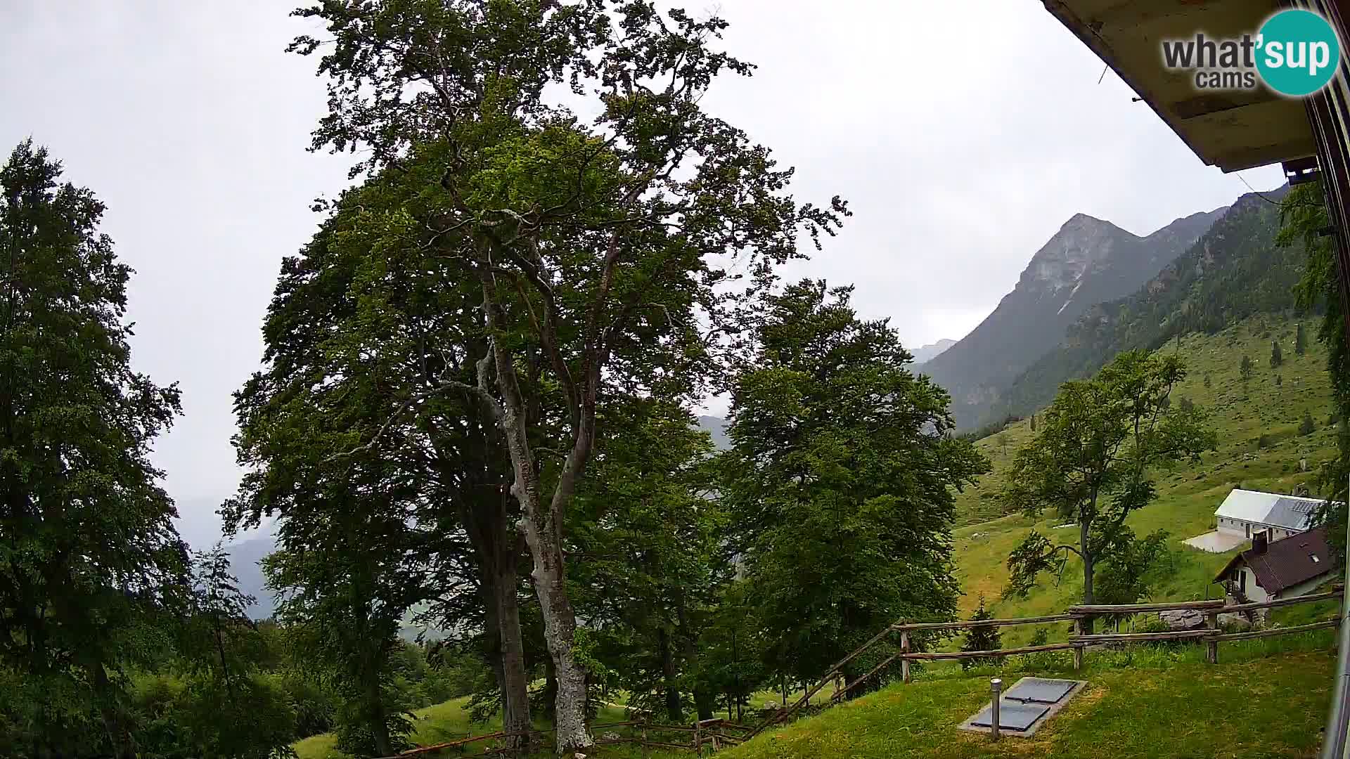 Refuge de la montagne Planina Razor caméra en direct (1315) | vue sur Tolminski Migovec