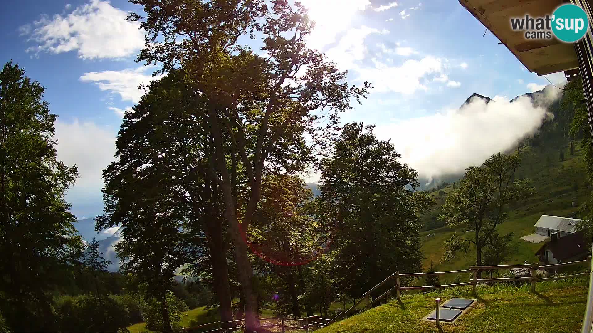 Planina Razor Mountain Hut live cam (1315) | view to Tolminski Migovec