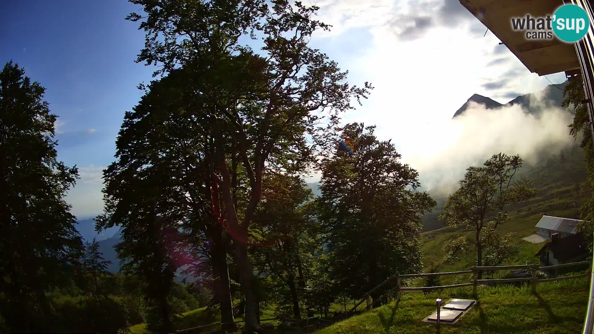 Refuge de la montagne Planina Razor caméra en direct (1315) | vue sur Tolminski Migovec
