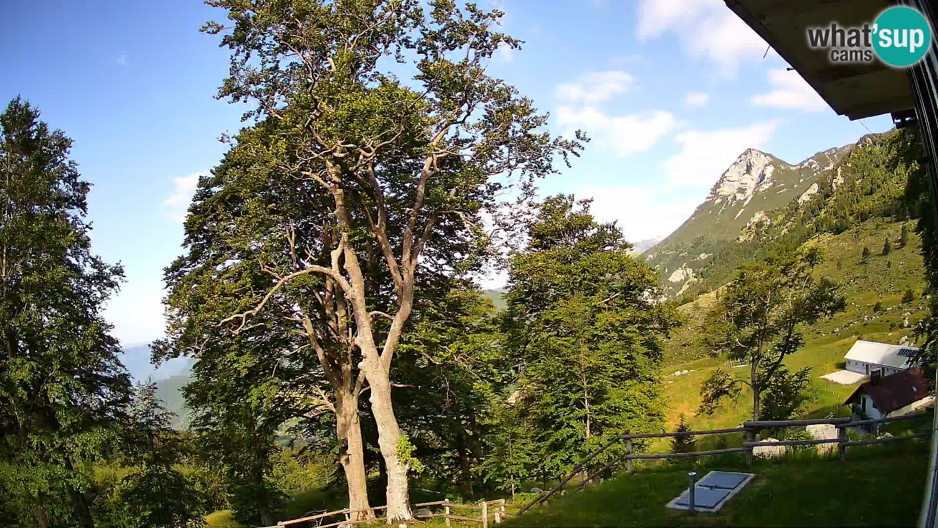Planina Razor Mountain Hut live cam (1315) | view to Tolminski Migovec