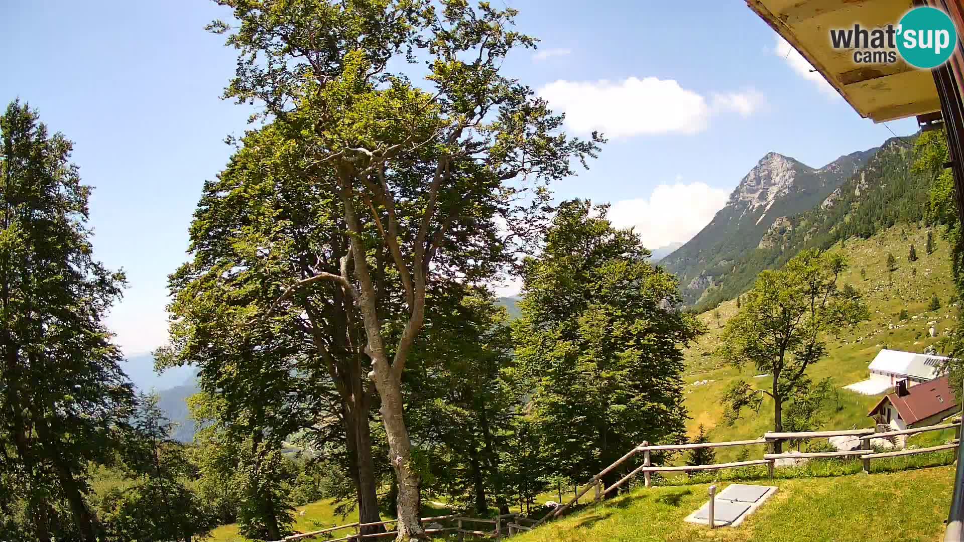 Planina Razor Mountain Hut live cam (1315) | view to Tolminski Migovec