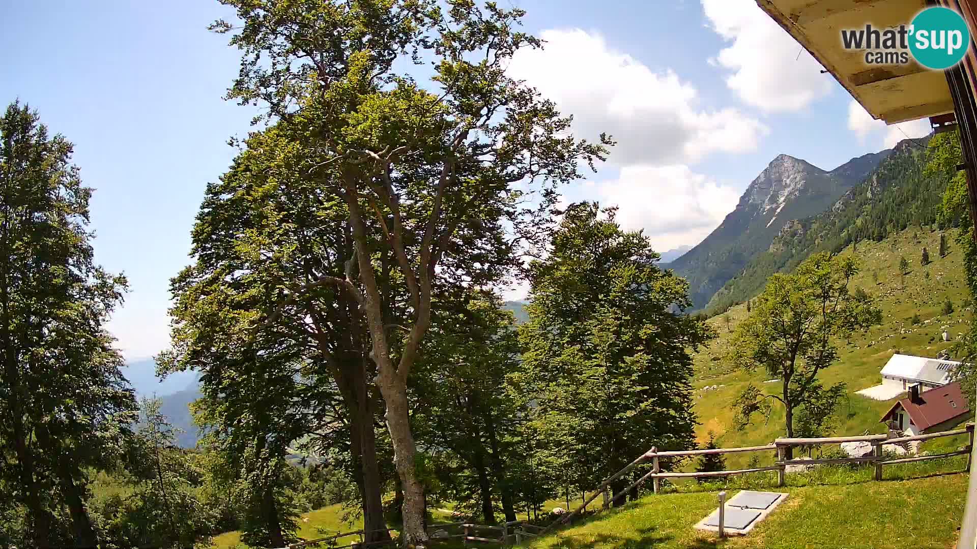 Planina Razor Mountain Hut live cam (1315) | view to Tolminski Migovec