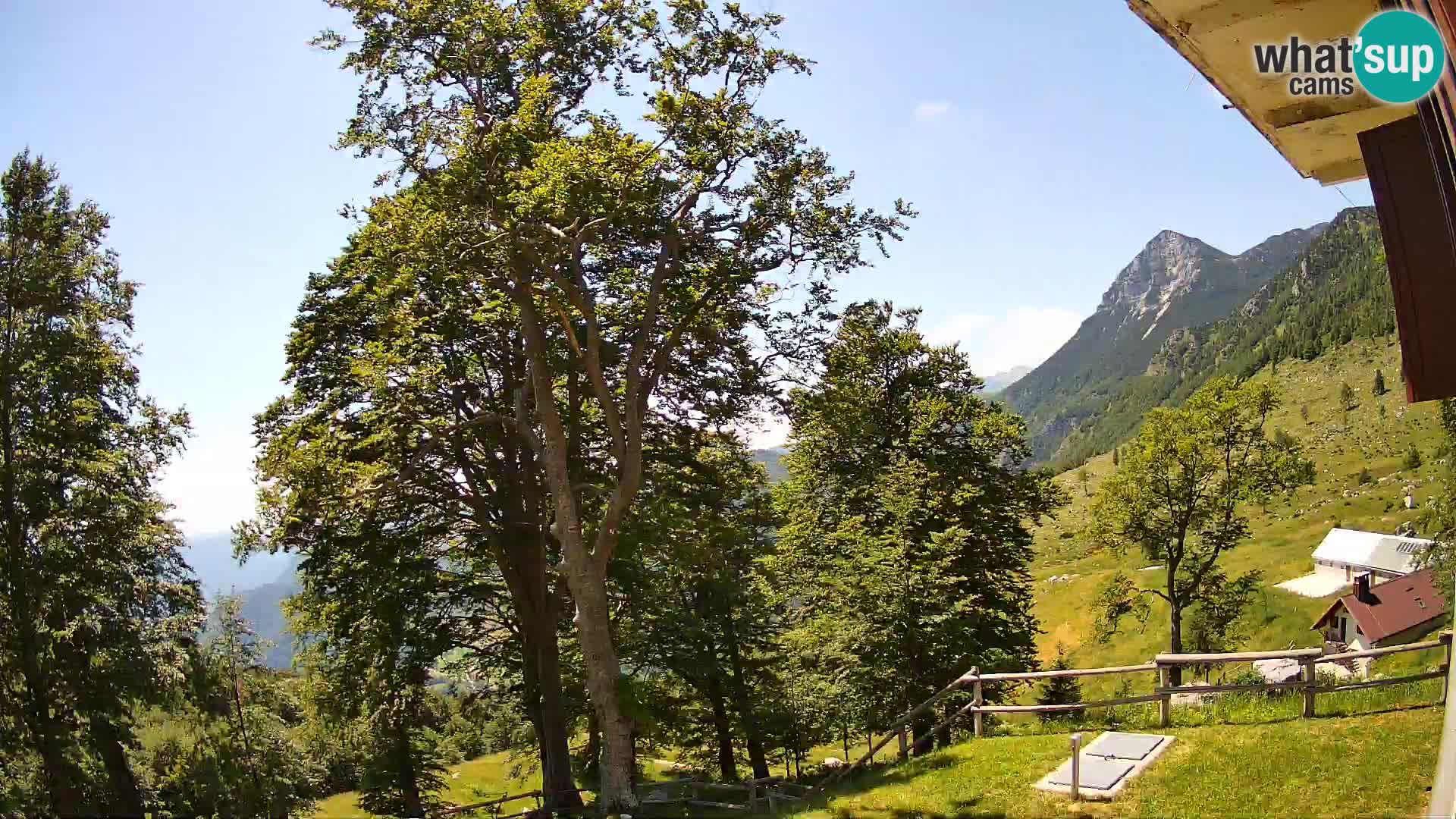 Planina Razor Mountain Hut live cam (1315) | view to Tolminski Migovec