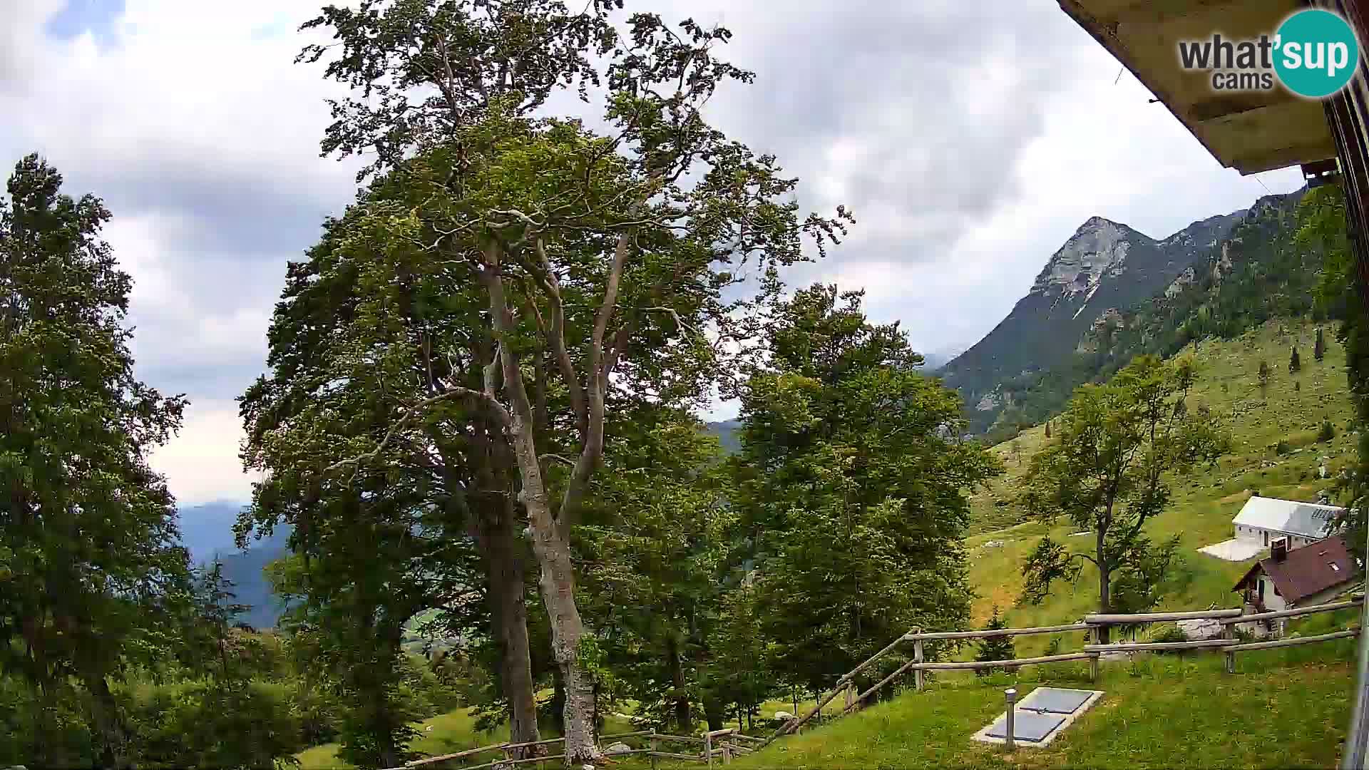 Refuge de la montagne Planina Razor caméra en direct (1315) | vue sur Tolminski Migovec