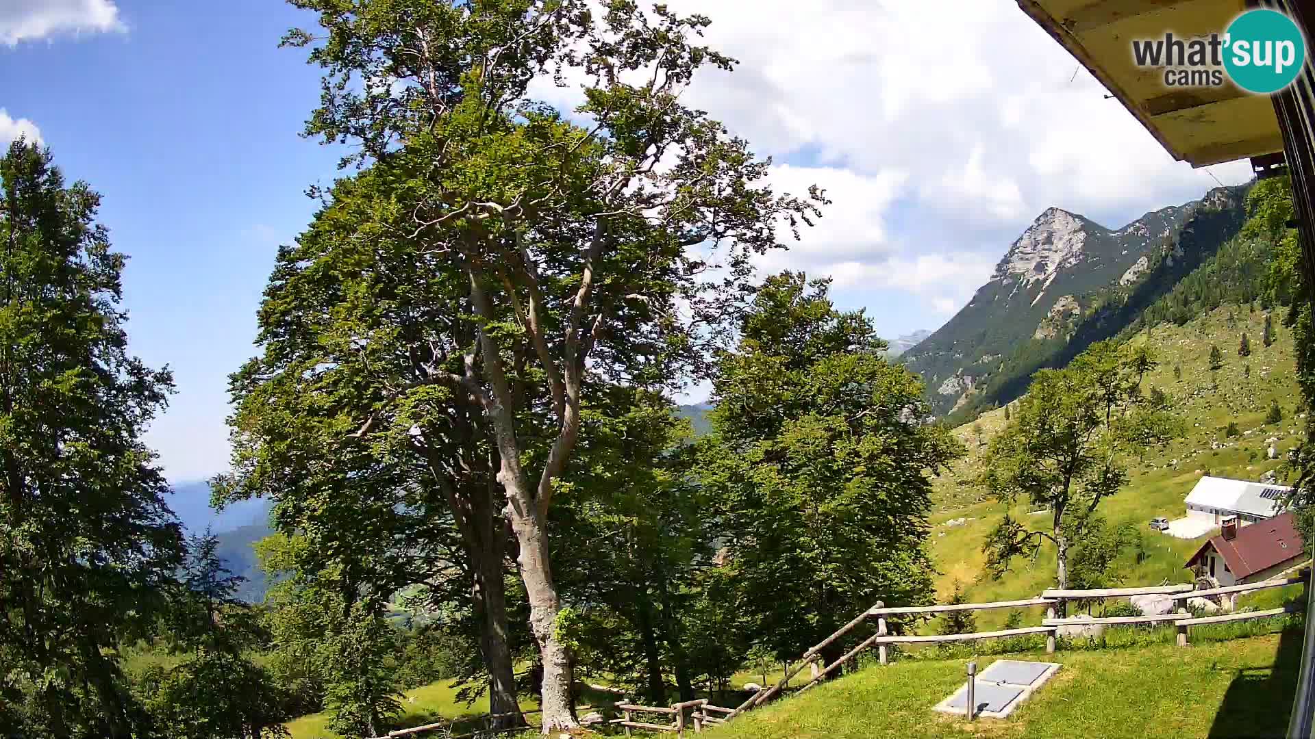 Refuge de la montagne Planina Razor caméra en direct (1315) | vue sur Tolminski Migovec