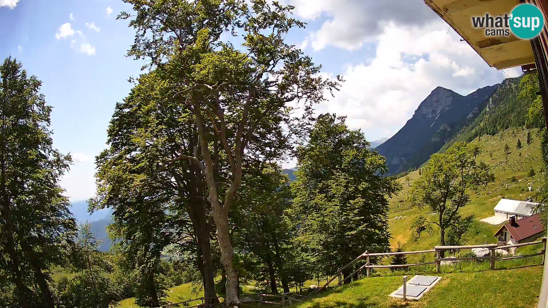 Planina Razor Mountain Hut live cam (1315) | view to Tolminski Migovec