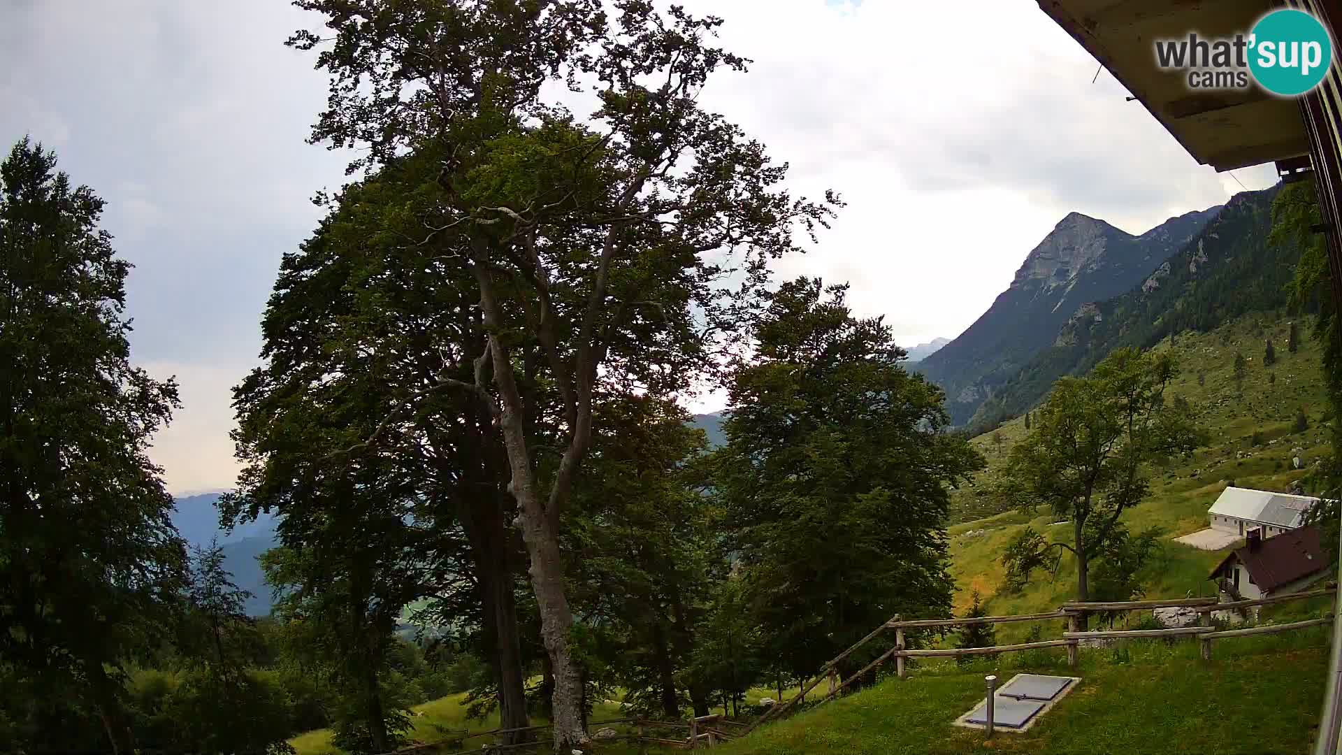 Refuge de la montagne Planina Razor caméra en direct (1315) | vue sur Tolminski Migovec