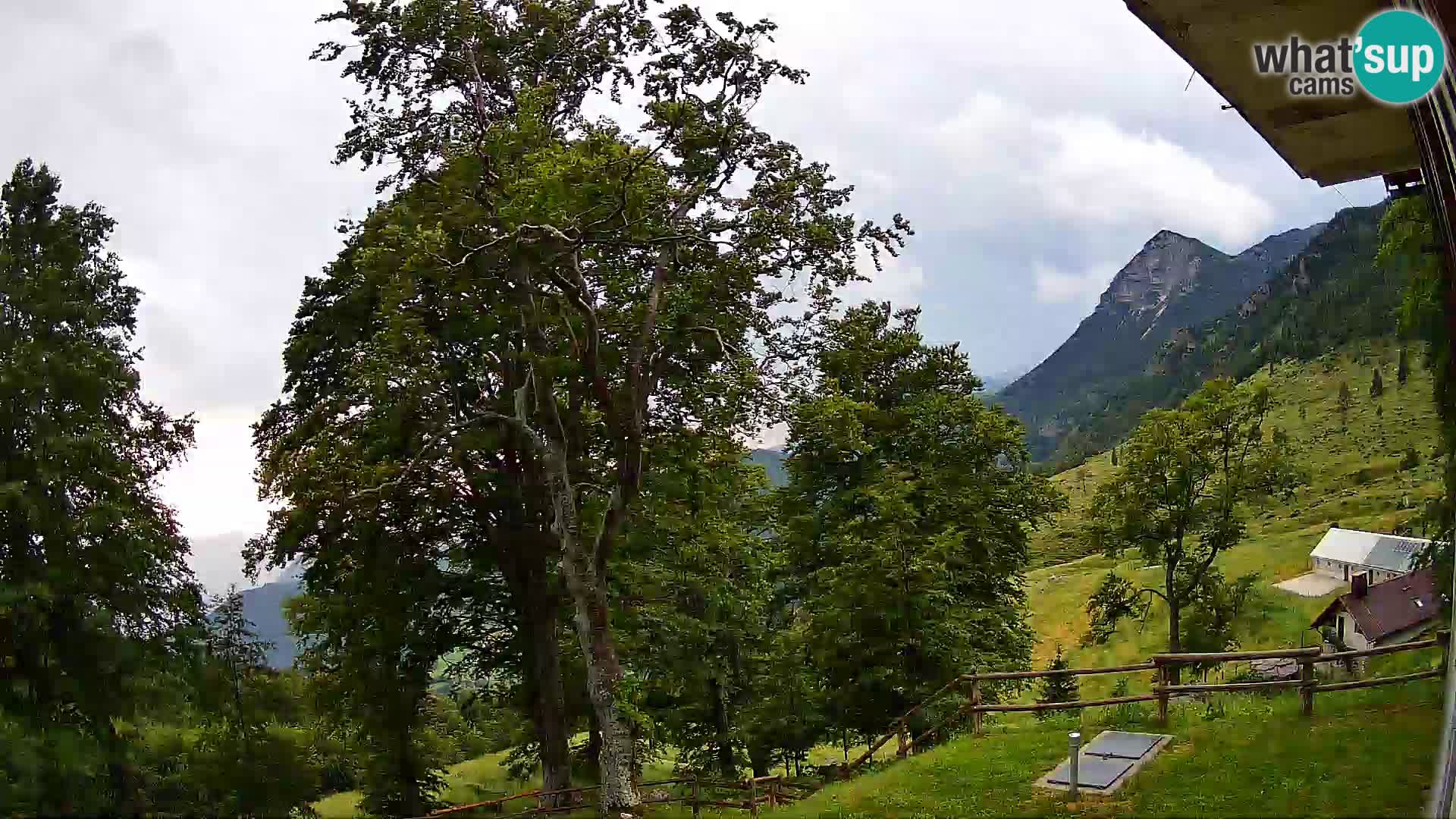 Planina Razor Mountain Hut live cam (1315) | view to Tolminski Migovec