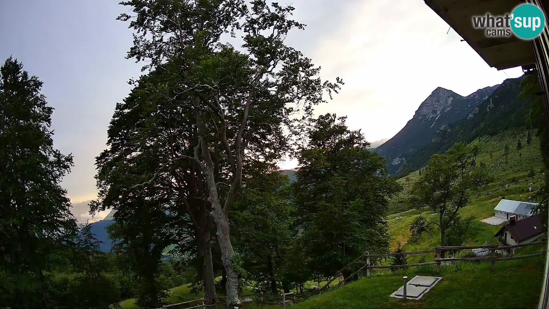 Baita di montagna Planina Razor webcam (1315) | vista su Tolminski Migovec