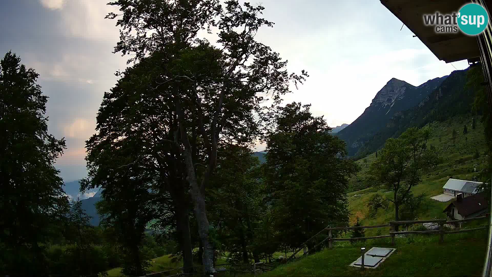 Baita di montagna Planina Razor webcam (1315) | vista su Tolminski Migovec