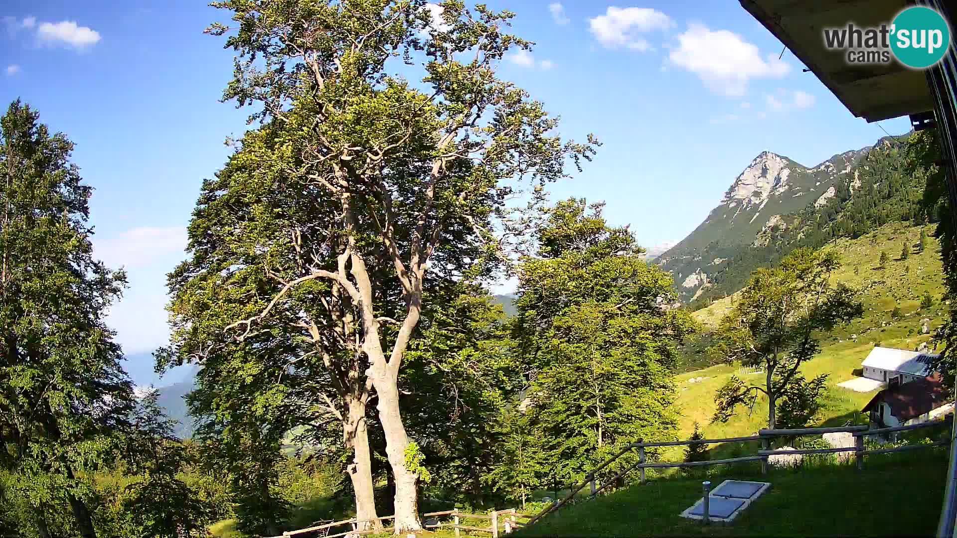 Planina Razor Mountain Hut live cam (1315) | view to Tolminski Migovec