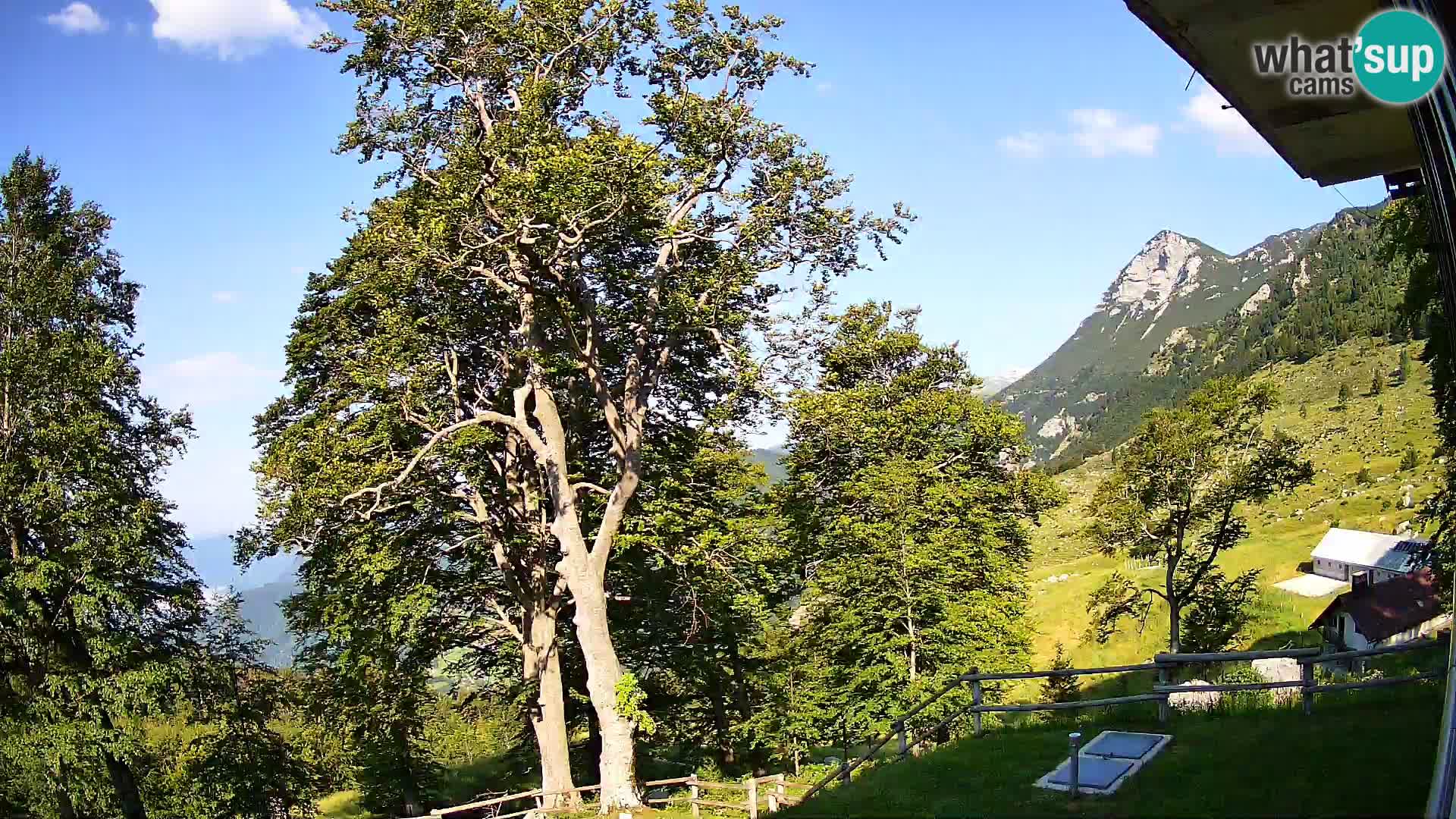 Planina Razor Mountain Hut live cam (1315) | view to Tolminski Migovec