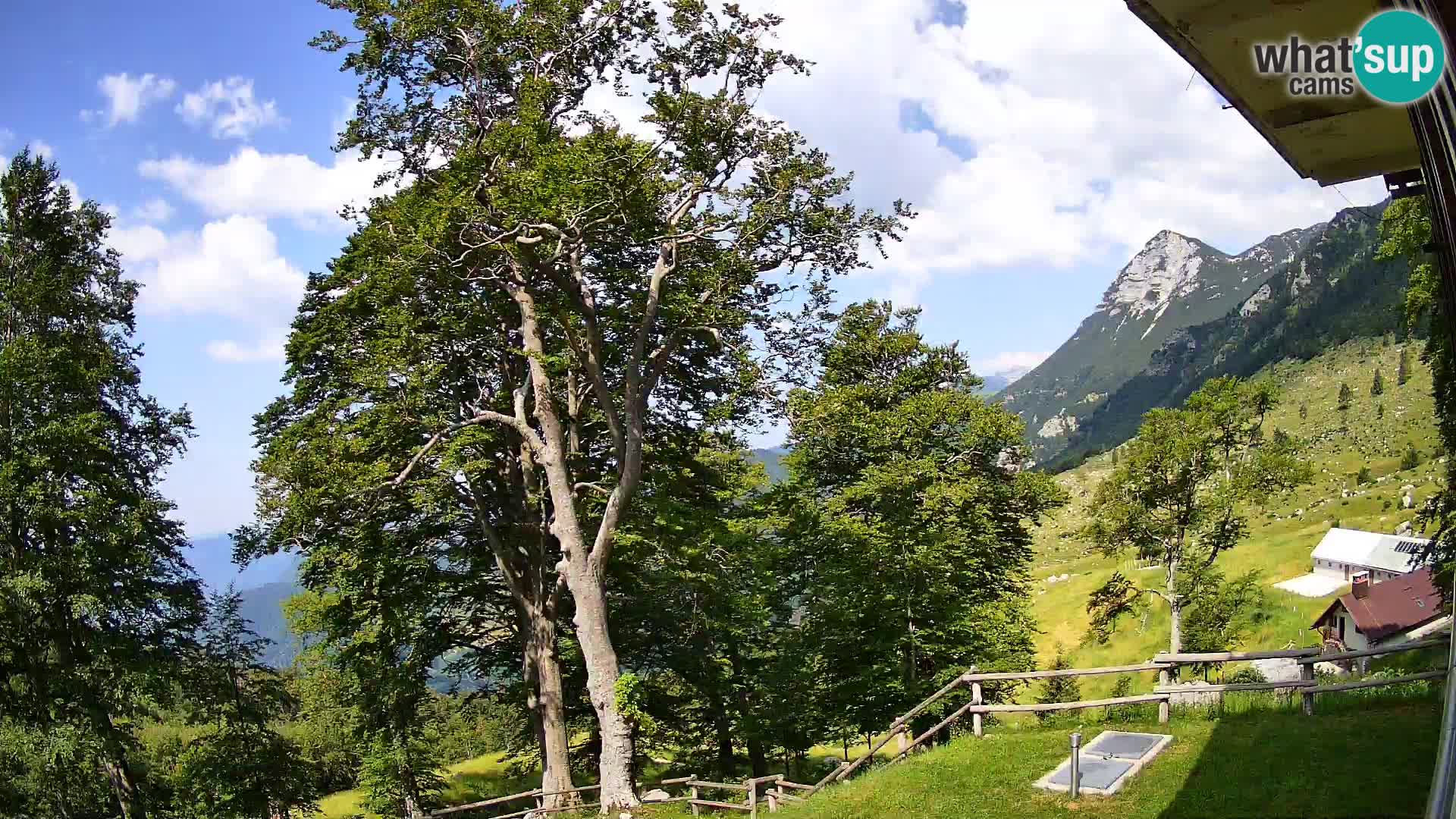 Planina Razor Mountain Hut live cam (1315) | view to Tolminski Migovec