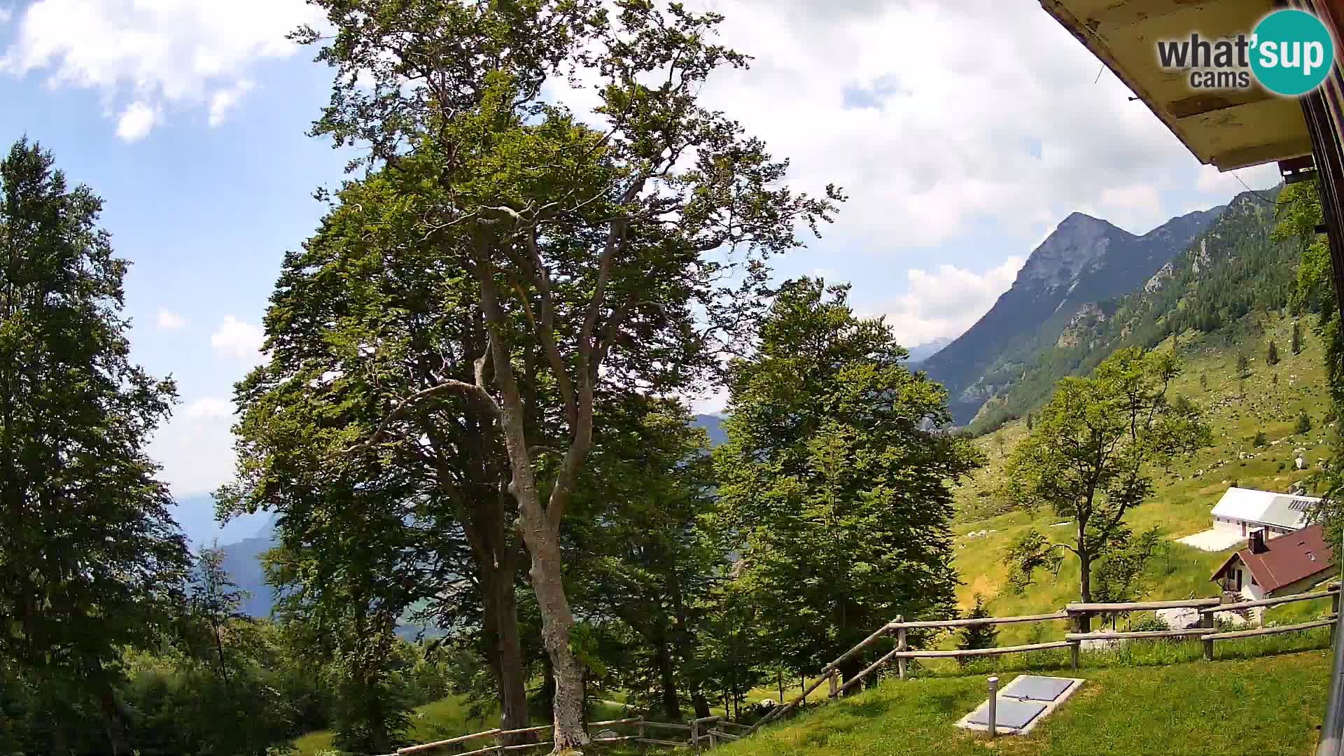 Planina Razor Mountain Hut live cam (1315) | view to Tolminski Migovec