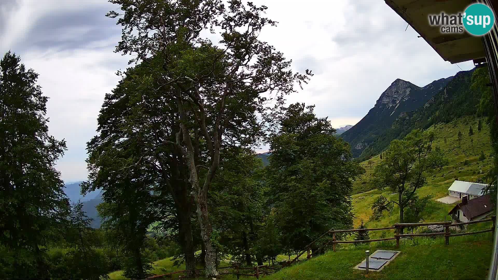 Refuge de la montagne Planina Razor caméra en direct (1315) | vue sur Tolminski Migovec