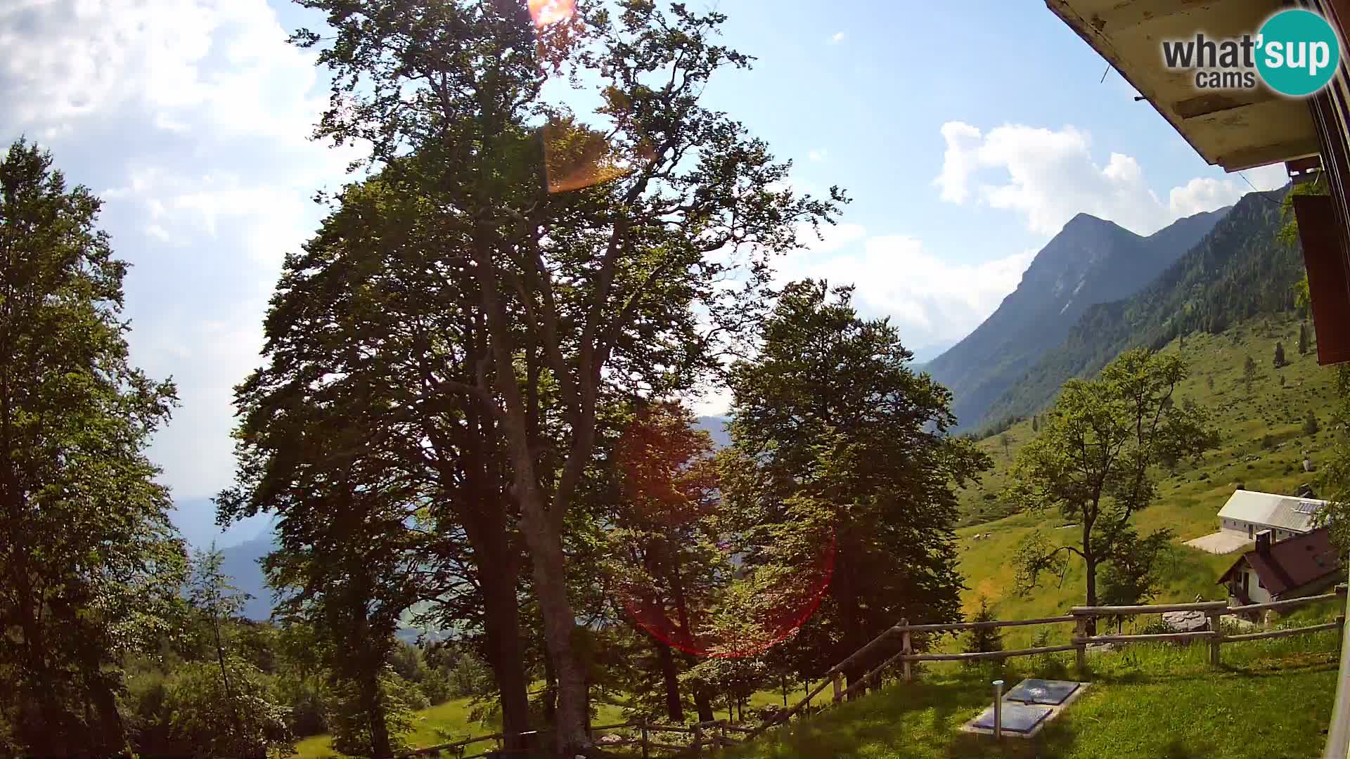 Planina Razor Mountain Hut live cam (1315) | view to Tolminski Migovec