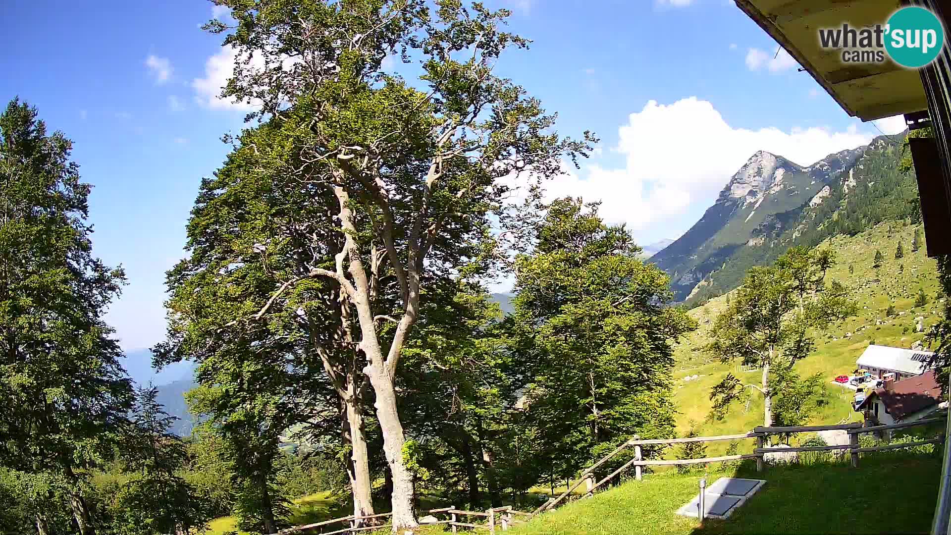 Refuge de la montagne Planina Razor caméra en direct (1315) | vue sur Tolminski Migovec