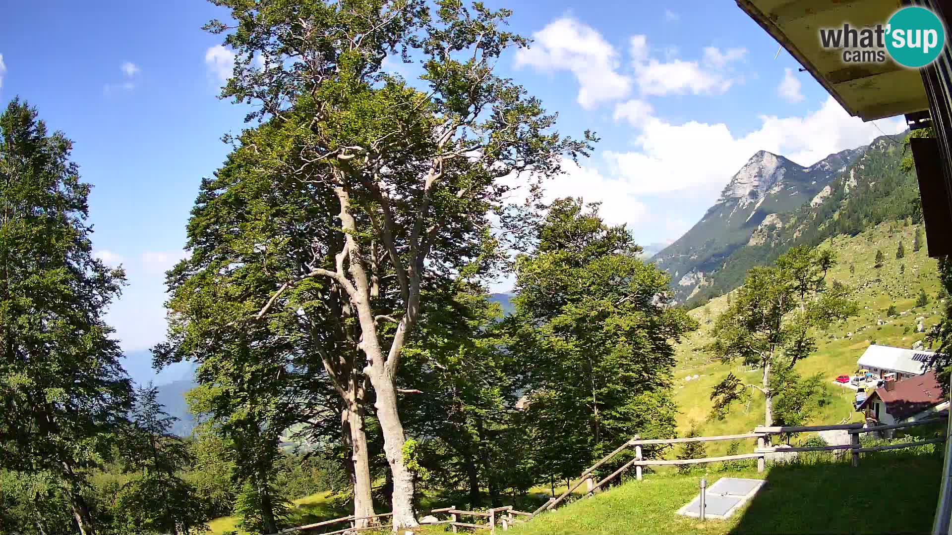 Koča na Planini Razor spletna kamera (1315) | Pogled na Tolminski Migovec