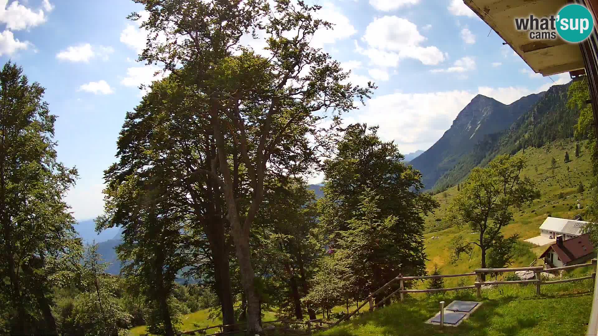 Planina Razor Mountain Hut live cam (1315) | view to Tolminski Migovec