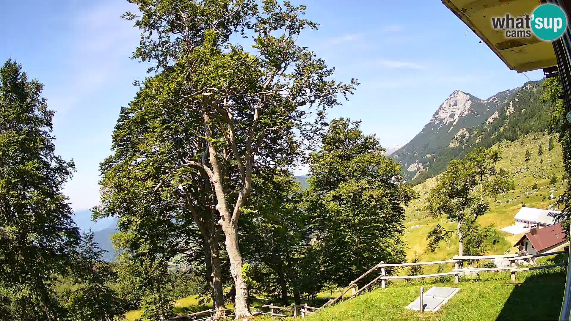 Planina Razor Mountain Hut live cam (1315) | view to Tolminski Migovec