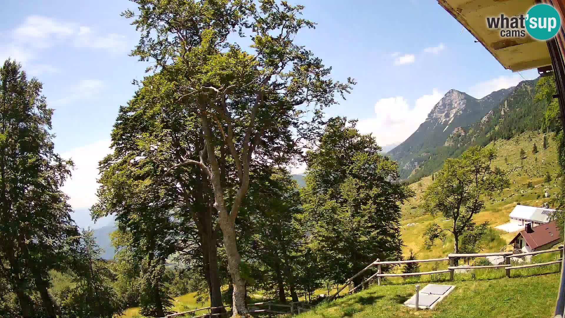Planina Razor Mountain Hut live cam (1315) | view to Tolminski Migovec