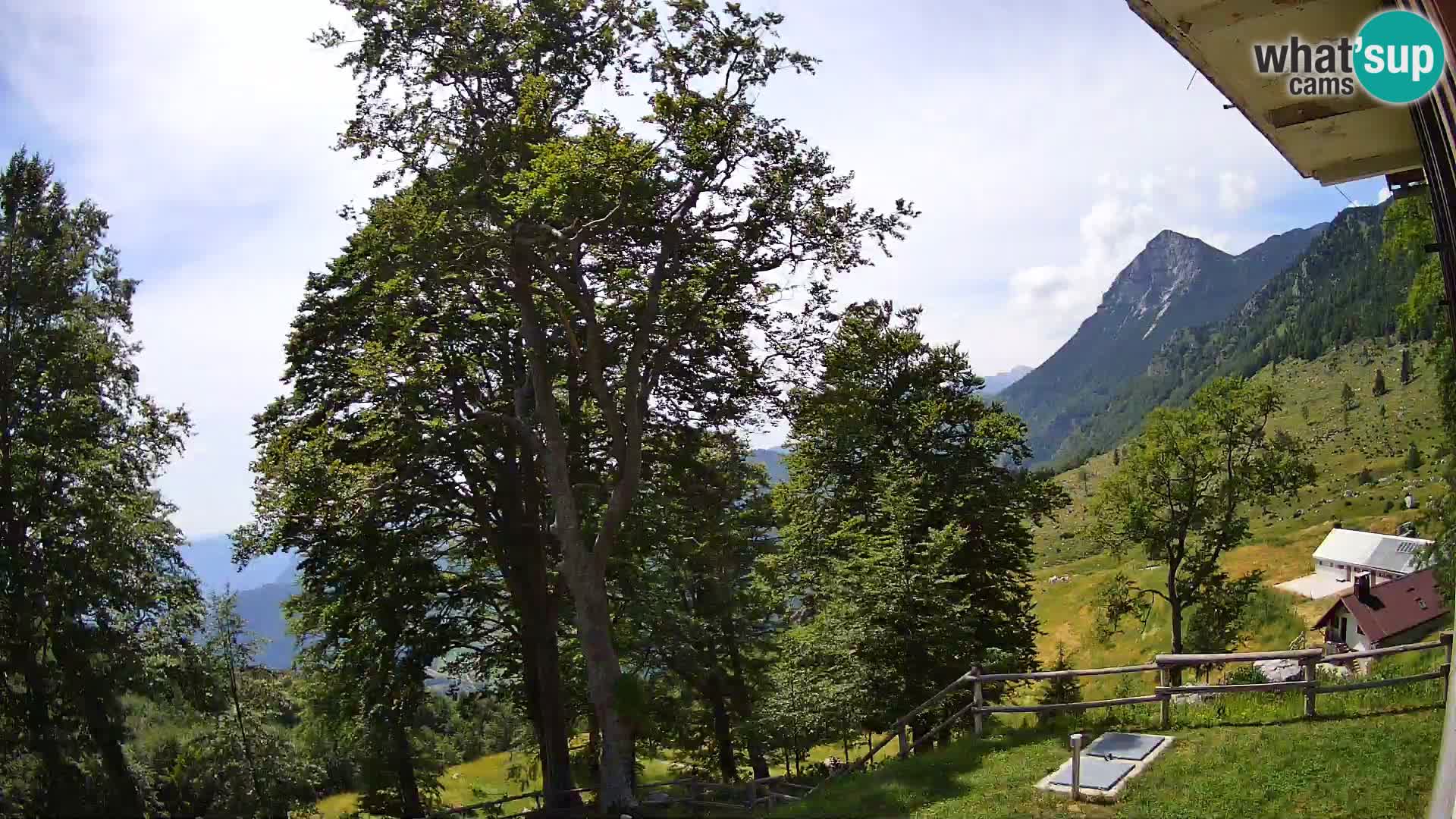 Refuge de la montagne Planina Razor caméra en direct (1315) | vue sur Tolminski Migovec