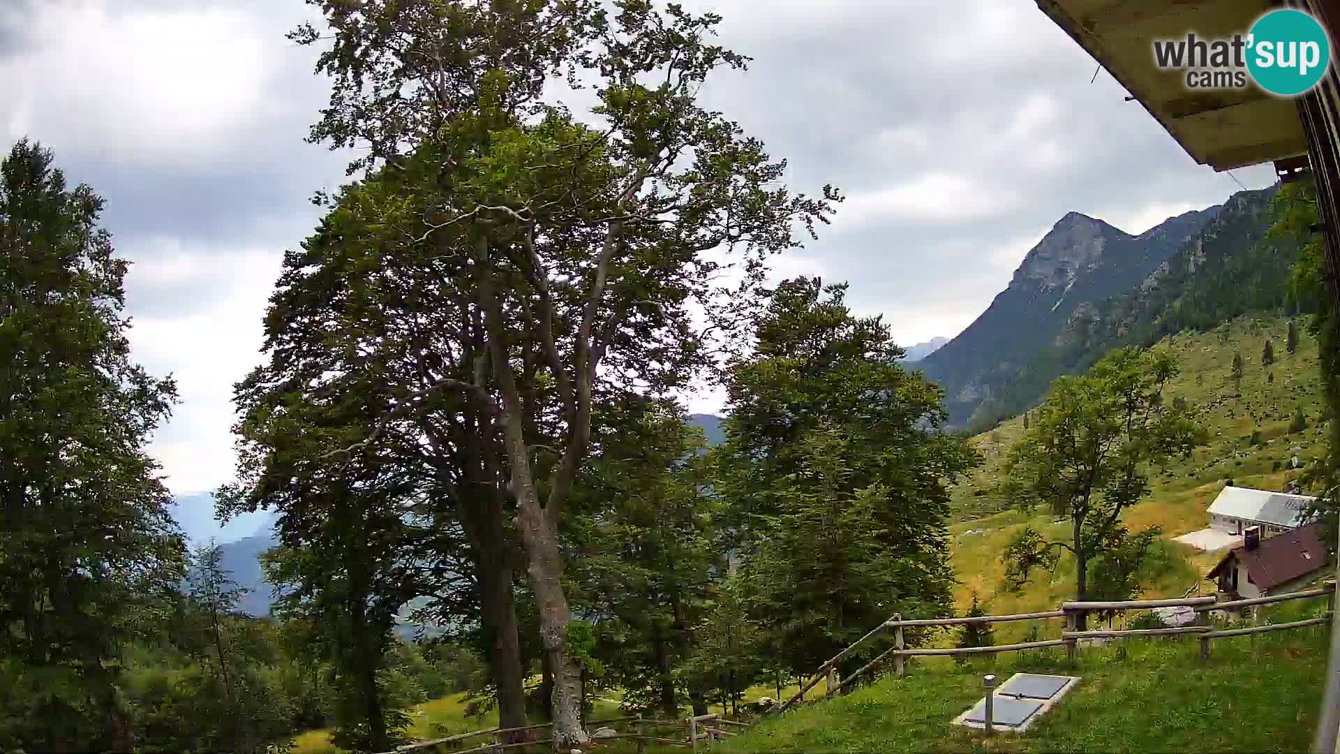 Planina Razor Mountain Hut live cam (1315) | view to Tolminski Migovec